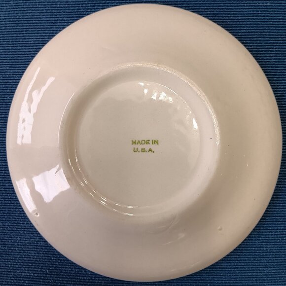 Vintage Currier and Ives Bread and Butter Plate: Blue & White Harvest Scene - Picture 4 of 4